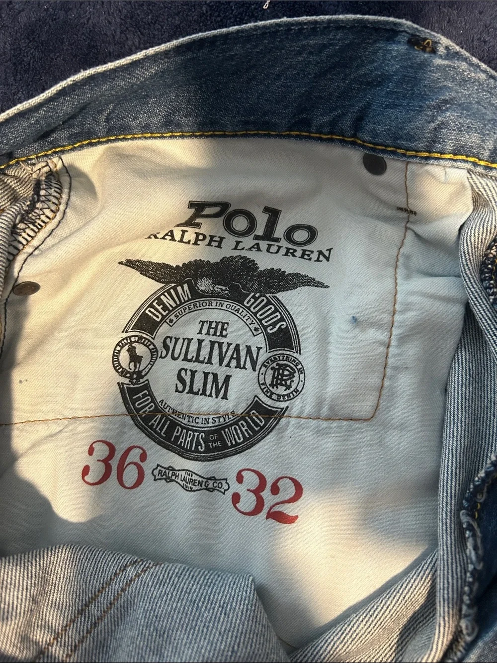 Polo by Ralph Lauren Men’s Washed Blue Denim Jeans